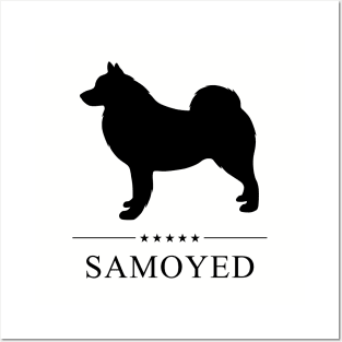 Samoyed Black Silhouette Posters and Art